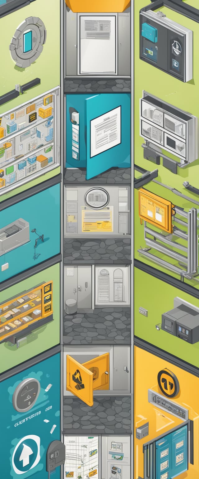 A sturdy above-ground storm shelter surrounded by safety certification symbols