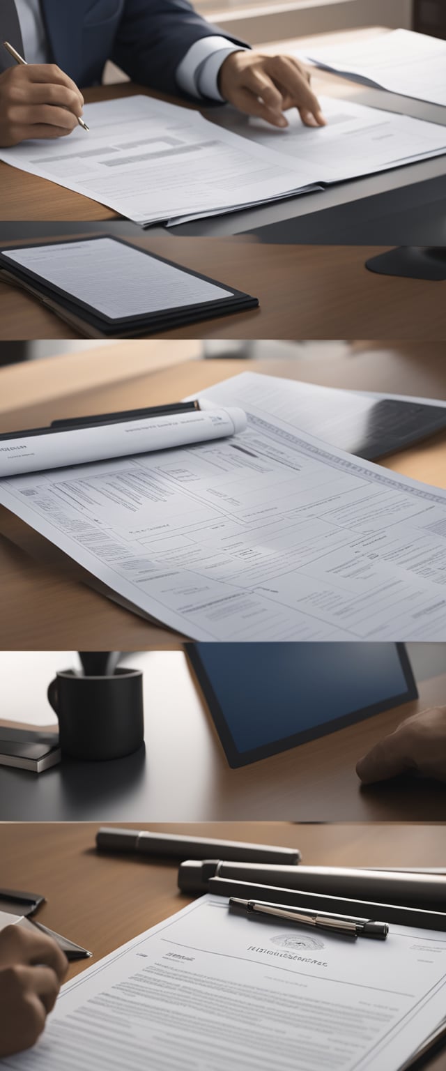 An immigration attorney guiding a couple through the marriage visa application process, with documents and forms scattered on a desk